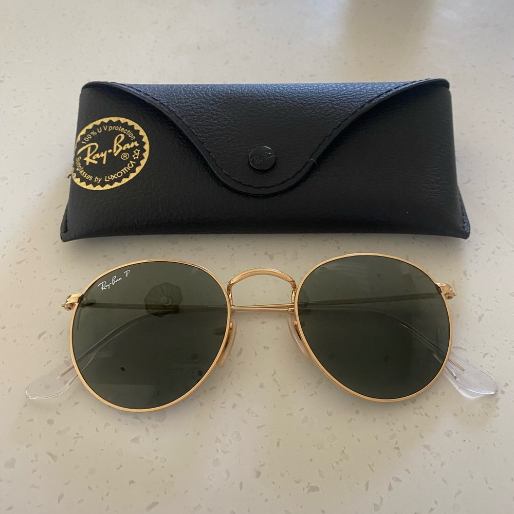Ray-Ban Polarized Round Metal Sunglasses